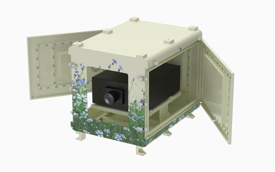 Outdoor Air Conditioning Projector Housing with Customizable Color